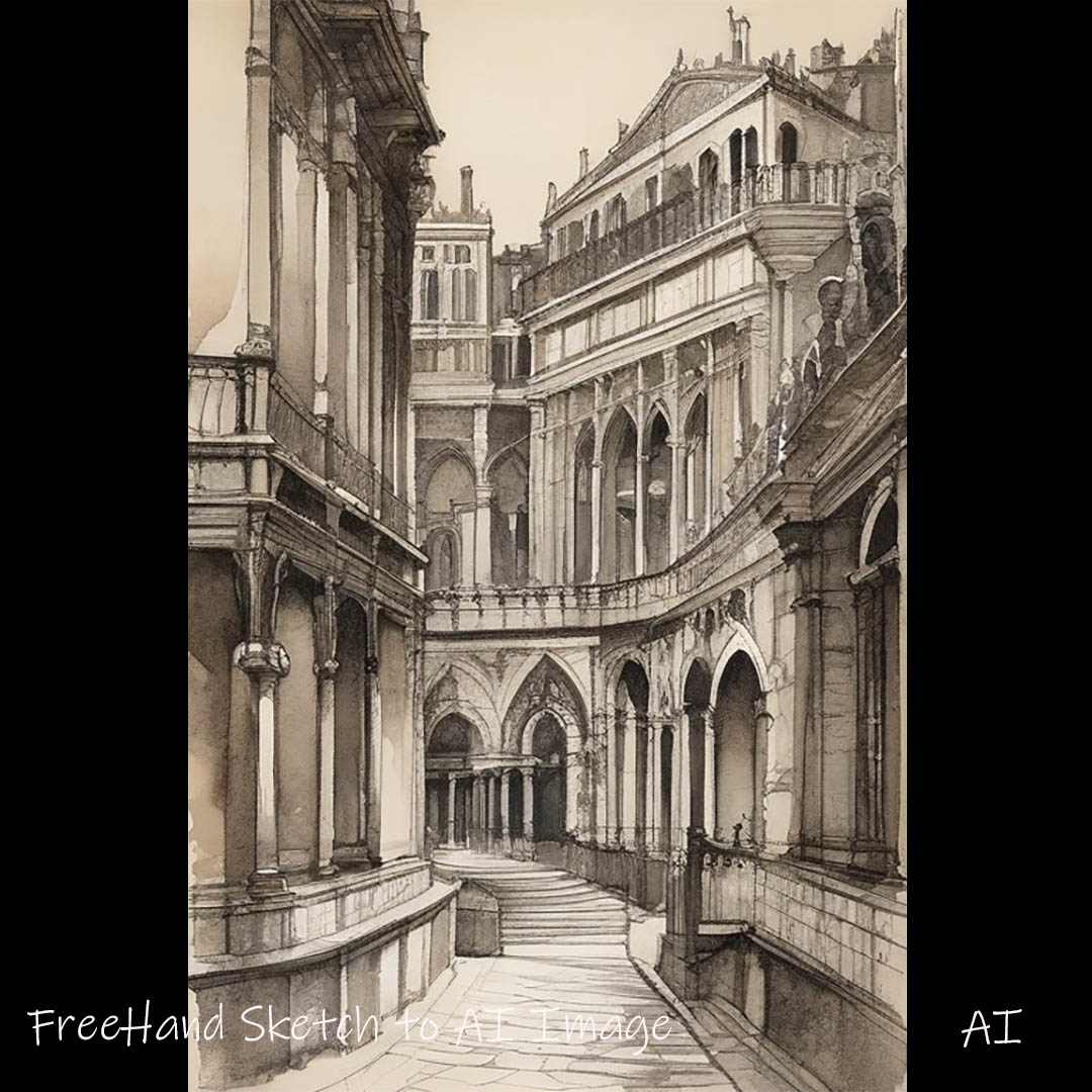 Process sketchers using AI�iArchitecture Art�j