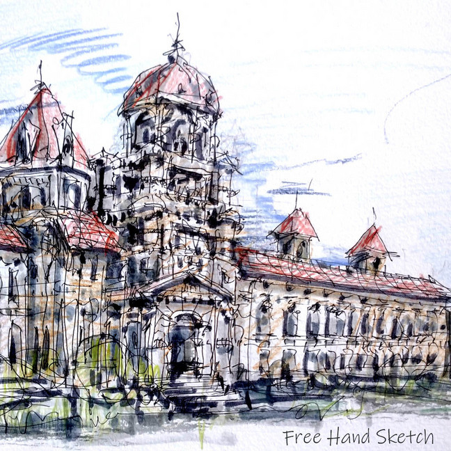 Free Hand drawn Sketch�iArchitecture Art JAPAN�j